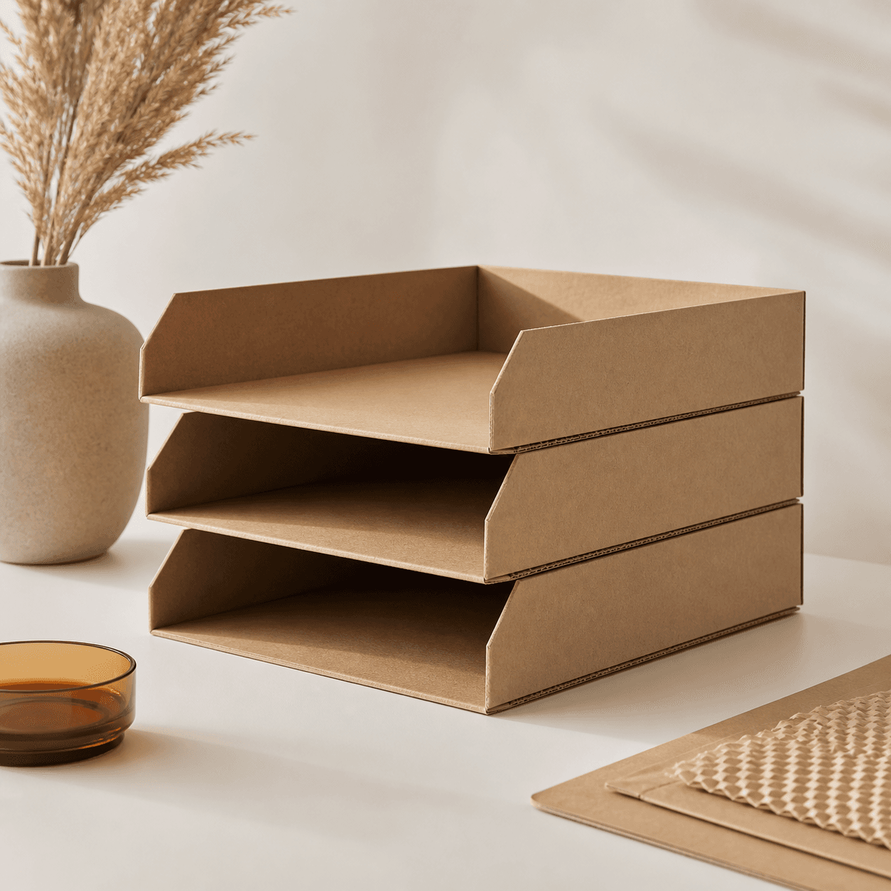 Document & Label Tray — Set of 3 stackable trays