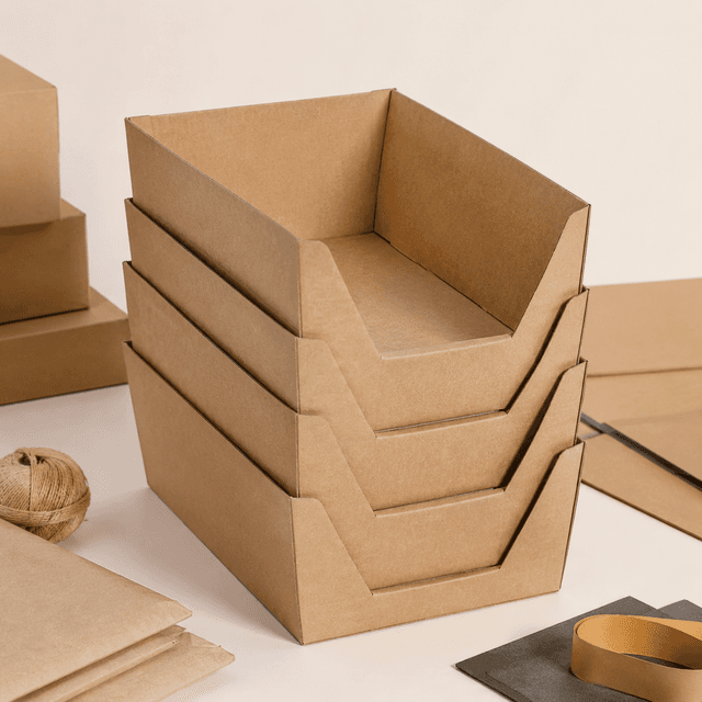 Parcel Sorting Bin Set — Set of 4 stackable bins